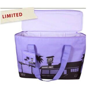 Trader Joe’s insulated tote bag - Limited Edition! BRAND NEW WITH TAGS Purple